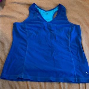 Ladies workout tank with bra
